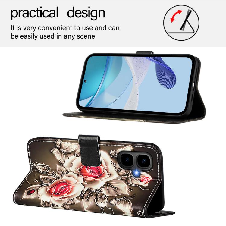 For Infinix Smart 10 4G Colored Drawing Pattern Plain Weave Leather Phone Case