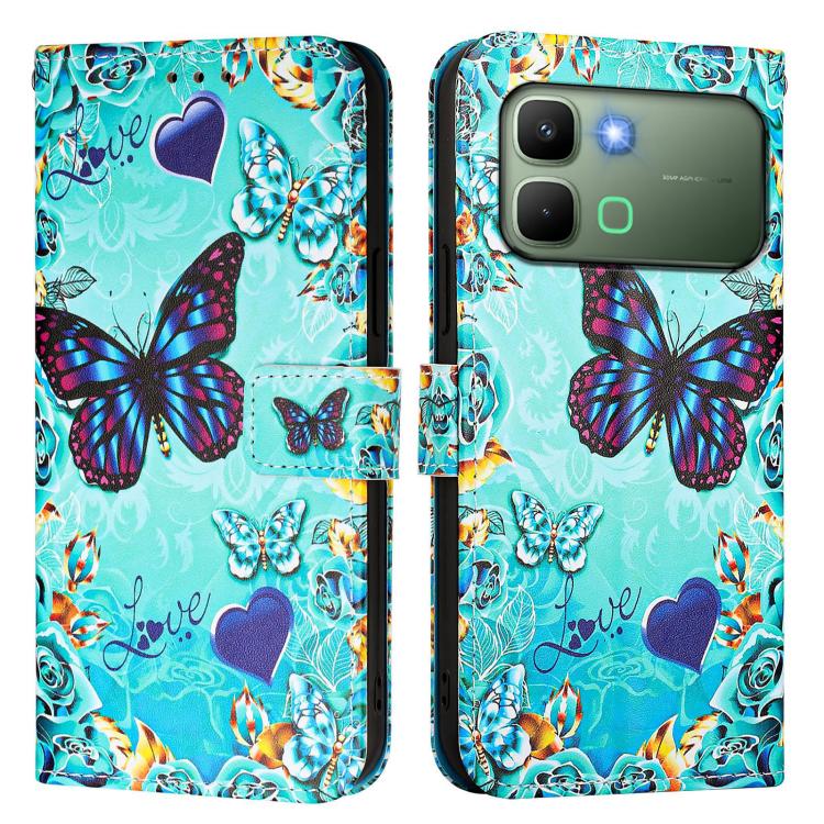 For Infinix Note Edge 5G Colored Drawing Pattern Plain Weave Leather Phone Case
