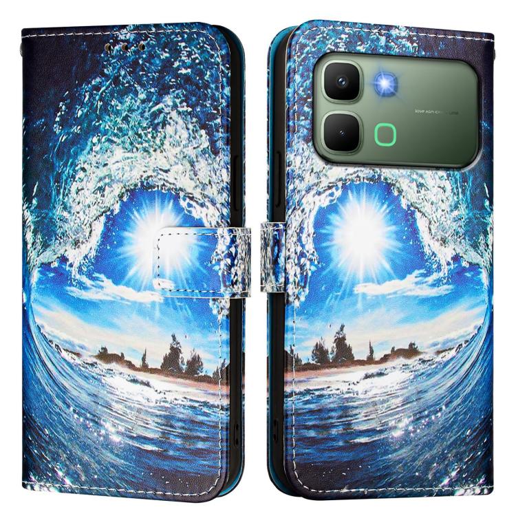 For Infinix Note Edge 5G Colored Drawing Pattern Plain Weave Leather Phone Case