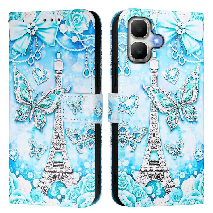 For Infinix Smart 20 4G Colored Drawing Pattern Plain Weave Leather Phone Case