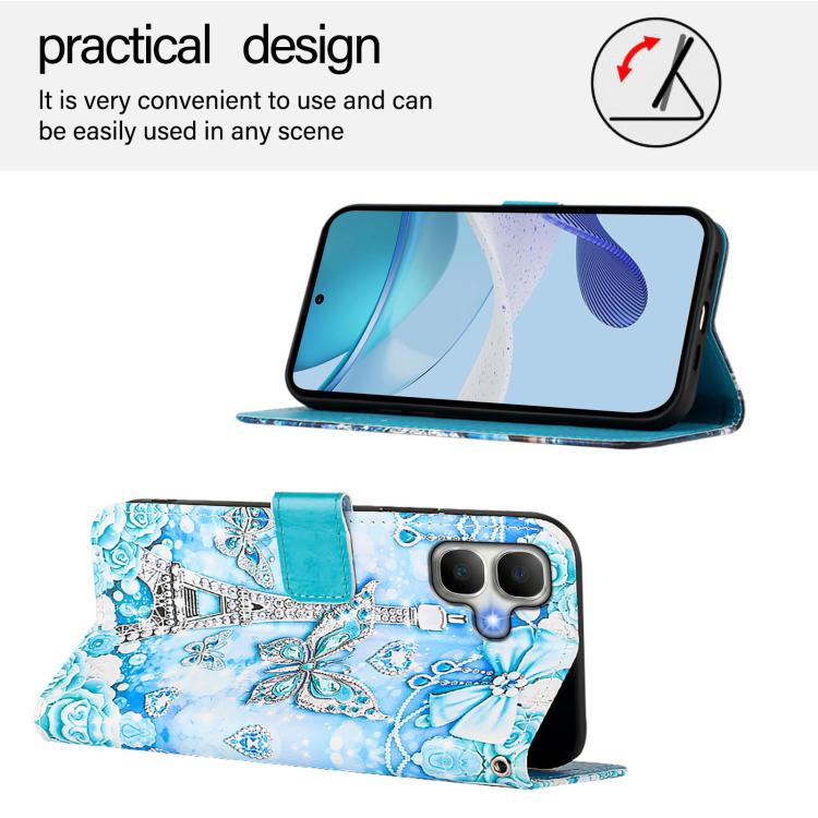 For Infinix Smart 20 4G Colored Drawing Pattern Plain Weave Leather Phone Case