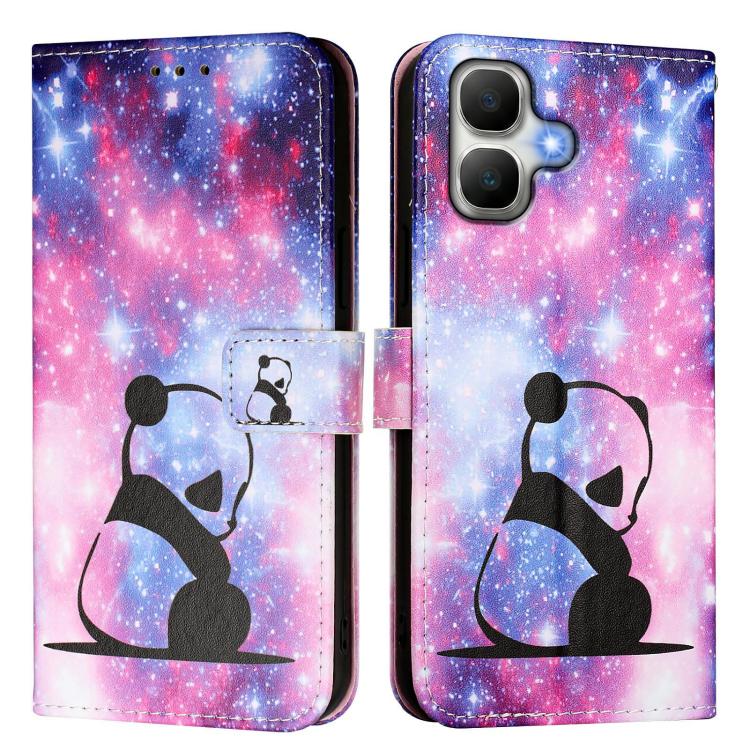 For Infinix Smart 20 4G Colored Drawing Pattern Plain Weave Leather Phone Case