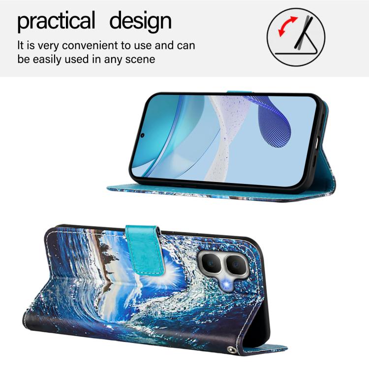 For Infinix Smart 20 4G Colored Drawing Pattern Plain Weave Leather Phone Case