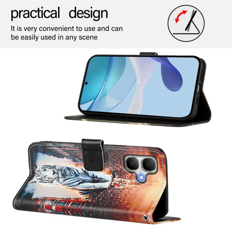 For Infinix Smart 20 4G Colored Drawing Pattern Plain Weave Leather Phone Case