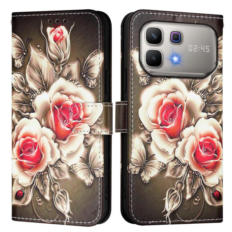 For Infinix Note 60 / 60 Pro 5G Colored Drawing Pattern Plain Weave Leather Phone Case