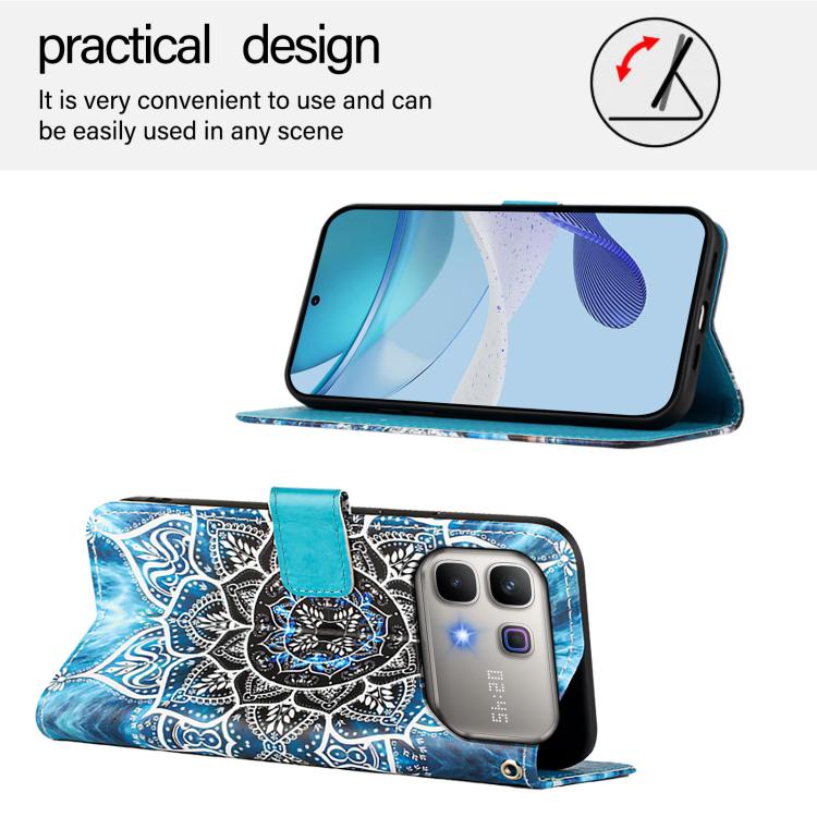 For Infinix Note 60 / 60 Pro 5G Colored Drawing Pattern Plain Weave Leather Phone Case