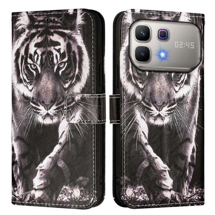 For Infinix Note 60 / 60 Pro 5G Colored Drawing Pattern Plain Weave Leather Phone Case