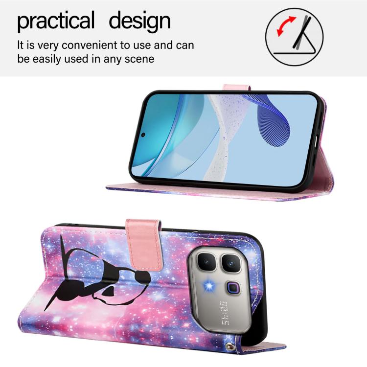 For Infinix Note 60 / 60 Pro 5G Colored Drawing Pattern Plain Weave Leather Phone Case