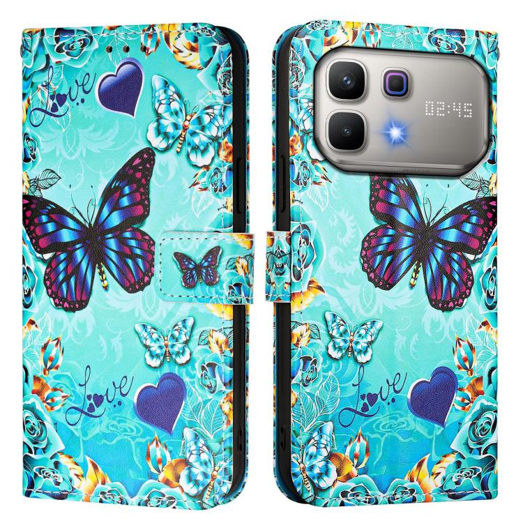 For Infinix Note 60 / 60 Pro 5G Colored Drawing Pattern Plain Weave Leather Phone Case