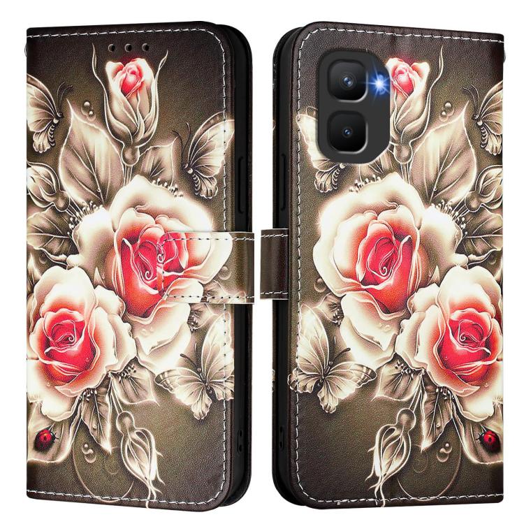 For Infinix GT 50 Pro 5G Colored Drawing Pattern Plain Weave Leather Phone Case
