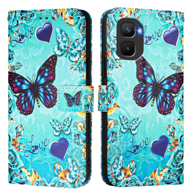 For Infinix GT 50 Pro 5G Colored Drawing Pattern Plain Weave Leather Phone Case