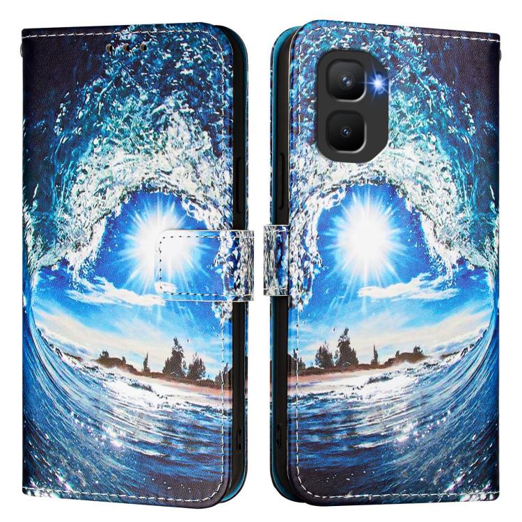 For Infinix GT 50 Pro 5G Colored Drawing Pattern Plain Weave Leather Phone Case