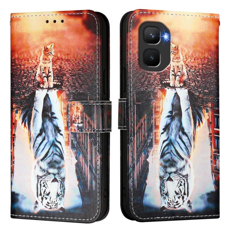 For Infinix GT 50 Pro 5G Colored Drawing Pattern Plain Weave Leather Phone Case