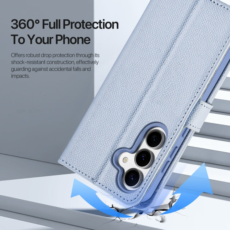 For Samsung Galaxy S25 5G DUX DUCIS Lawa Series 2 in 1 Wallet Zipper Detachable MagSafe Phone Case with Lanyard