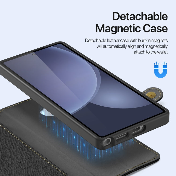 For Samsung Galaxy S25 Ultra 5G DUX DUCIS Lawa Series 2 in 1 Wallet Zipper Detachable MagSafe Phone Case with Lanyard
