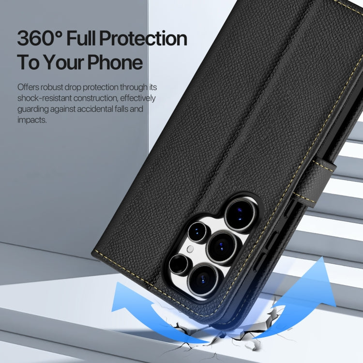 For Samsung Galaxy S25 Ultra 5G DUX DUCIS Lawa Series 2 in 1 Wallet Zipper Detachable MagSafe Phone Case with Lanyard