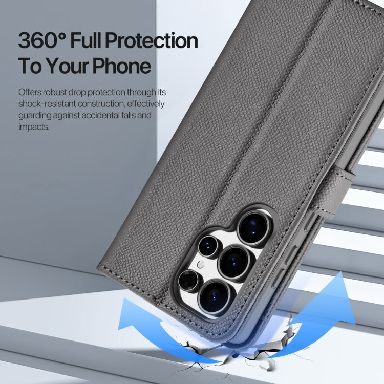 For Samsung Galaxy S25 Ultra 5G DUX DUCIS Lawa Series 2 in 1 Wallet Zipper Detachable MagSafe Phone Case with Lanyard