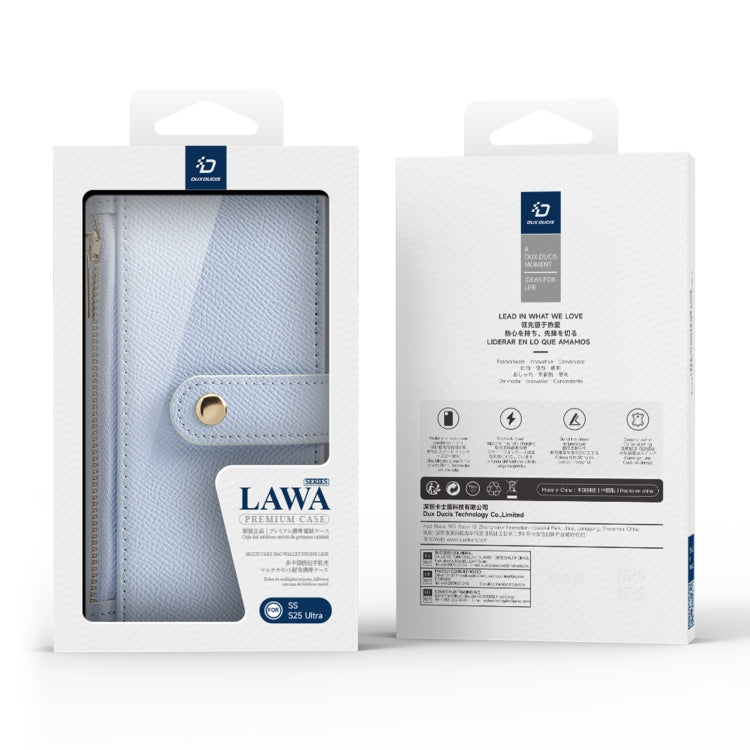 For Samsung Galaxy S25 Ultra 5G DUX DUCIS Lawa Series 2 in 1 Wallet Zipper Detachable MagSafe Phone Case with Lanyard