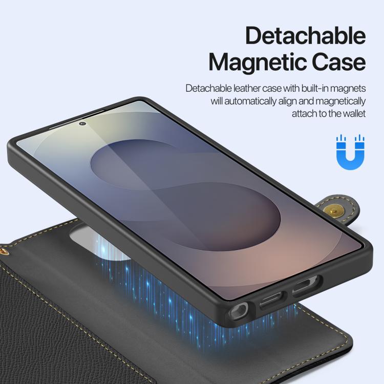 For Samsung Galaxy S26 Ultra 5G DUX DUCIS Lawa Series 2 in 1 Wallet Zipper Detachable MagSafe Phone Case with Lanyard