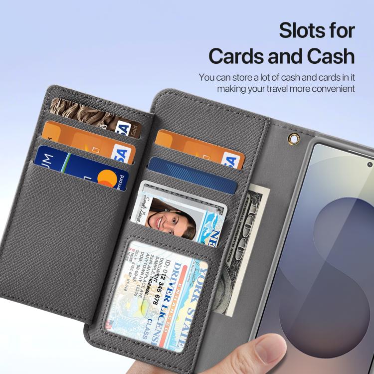 For Samsung Galaxy S26 Ultra 5G DUX DUCIS Lawa Series 2 in 1 Wallet Zipper Detachable MagSafe Phone Case with Lanyard