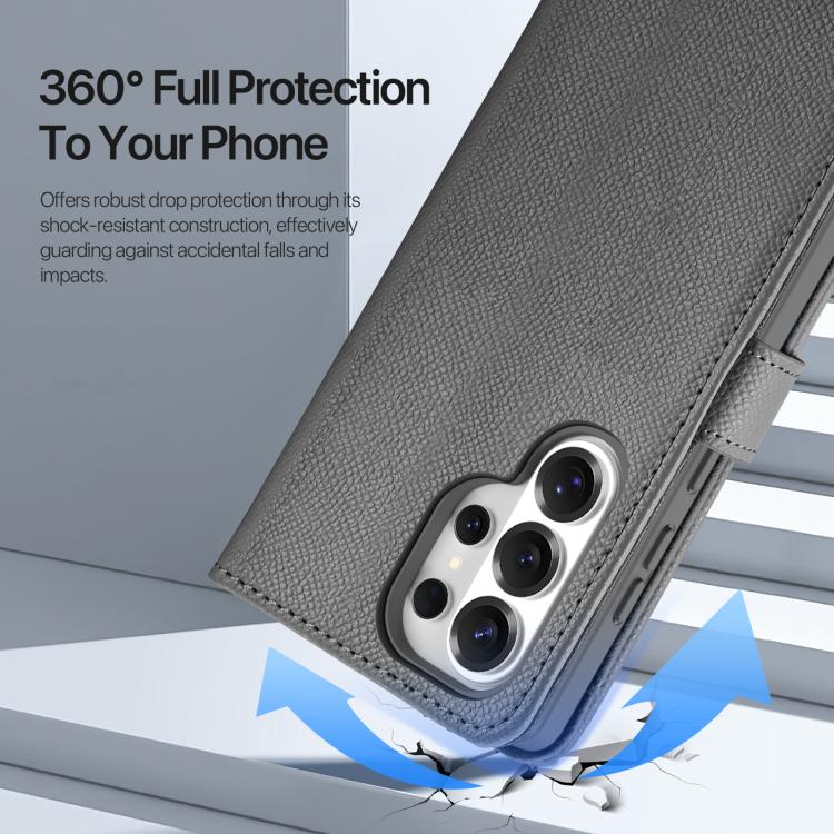 For Samsung Galaxy S26 Ultra 5G DUX DUCIS Lawa Series 2 in 1 Wallet Zipper Detachable MagSafe Phone Case with Lanyard