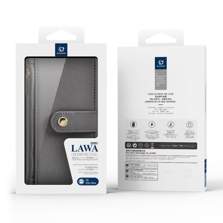 For Samsung Galaxy S26 Ultra 5G DUX DUCIS Lawa Series 2 in 1 Wallet Zipper Detachable MagSafe Phone Case with Lanyard