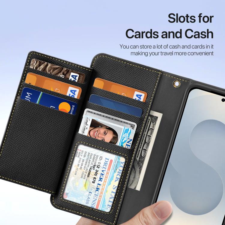 For Samsung Galaxy S26 5G DUX DUCIS Lawa Series 2 in 1 Wallet Zipper Detachable MagSafe Phone Case with Lanyard