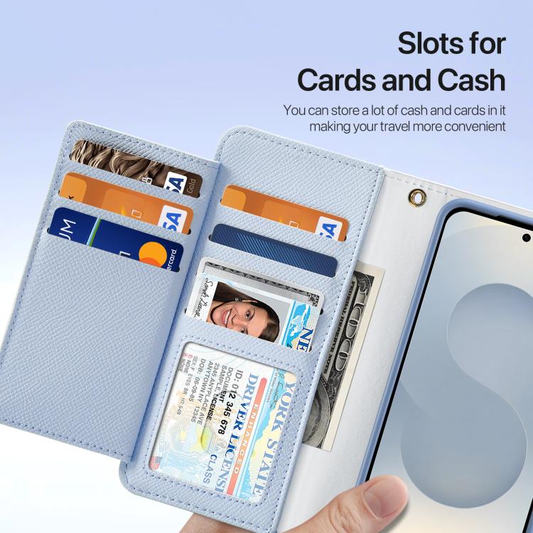 For Samsung Galaxy S26 5G DUX DUCIS Lawa Series 2 in 1 Wallet Zipper Detachable MagSafe Phone Case with Lanyard