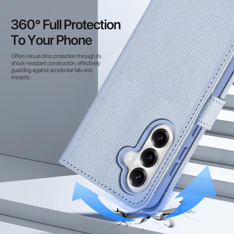 For Samsung Galaxy S26 5G DUX DUCIS Lawa Series 2 in 1 Wallet Zipper Detachable MagSafe Phone Case with Lanyard