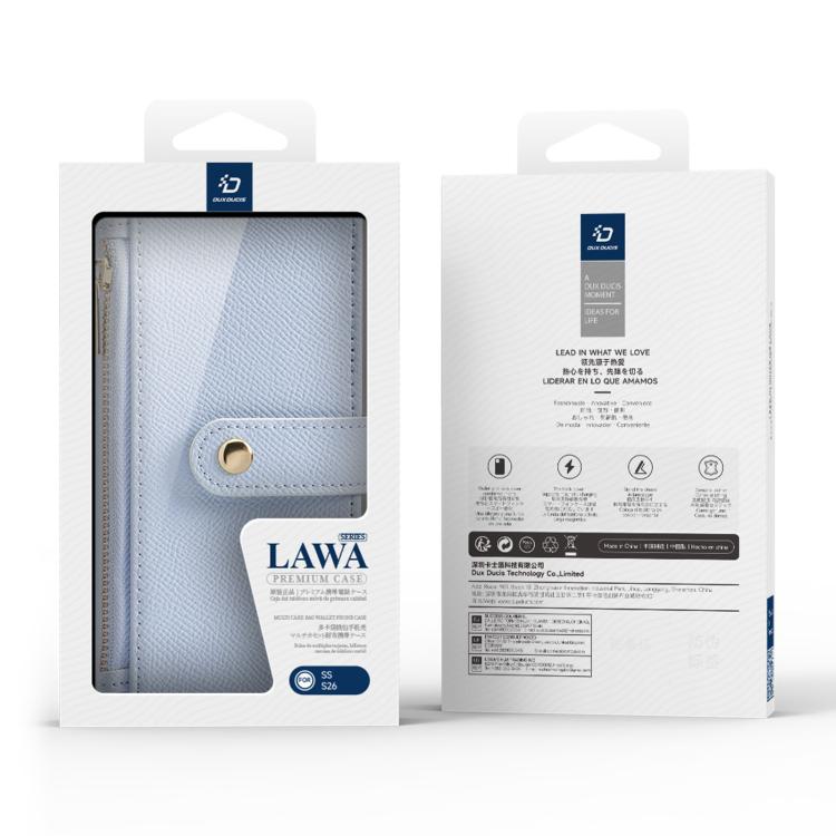 For Samsung Galaxy S26 5G DUX DUCIS Lawa Series 2 in 1 Wallet Zipper Detachable MagSafe Phone Case with Lanyard