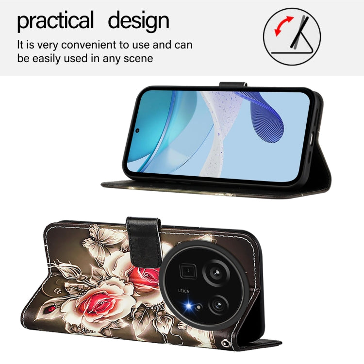 For Sharp Aquos R9 Pro SH-54E Colored Drawing Pattern Plain Weave Leather Phone Case