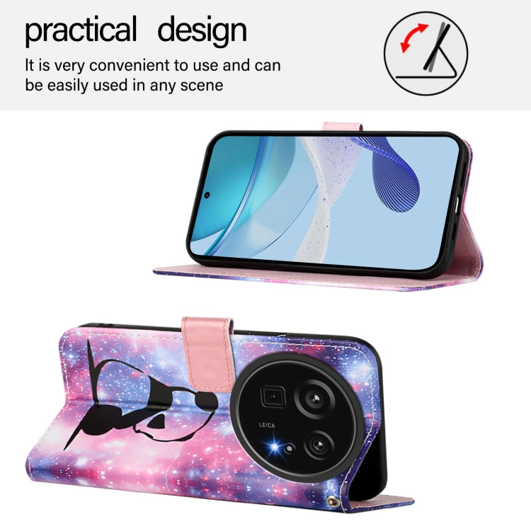 For Sharp Aquos R9 Pro SH-54E Colored Drawing Pattern Plain Weave Leather Phone Case