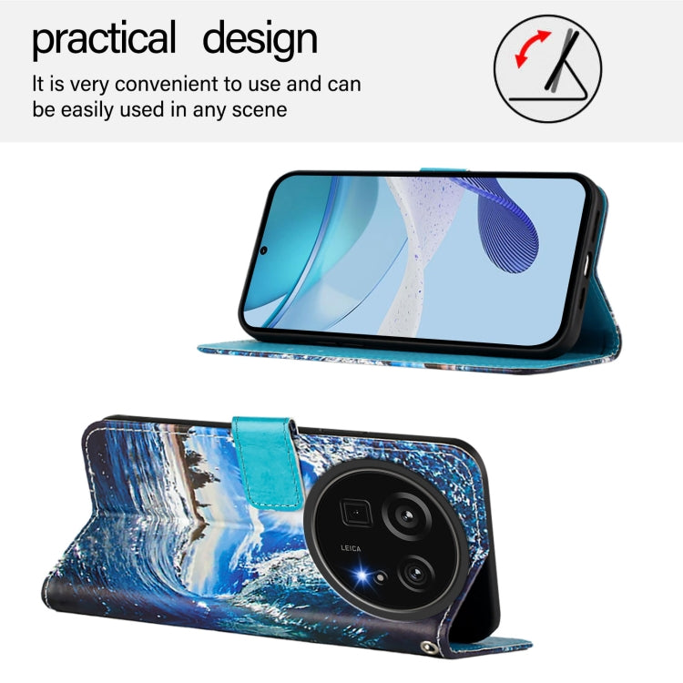 For Sharp Aquos R9 Pro SH-54E Colored Drawing Pattern Plain Weave Leather Phone Case