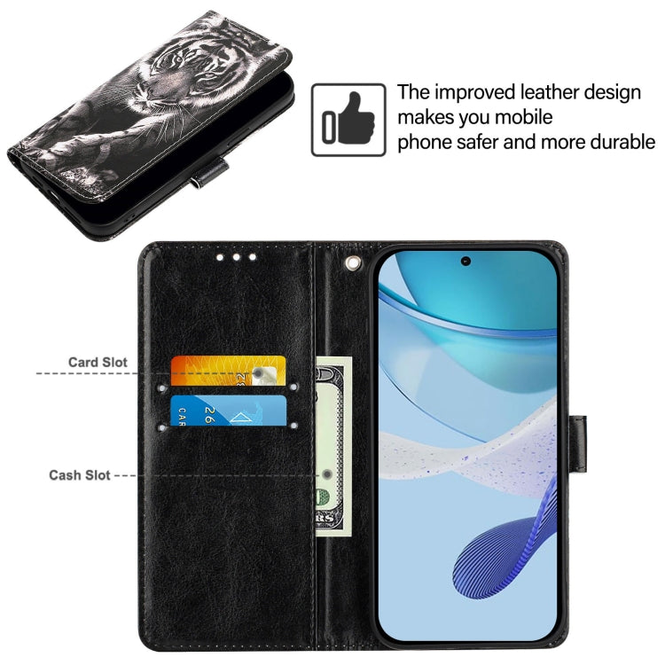 For Sharp Aquos Sense9 Colored Drawing Pattern Plain Weave Leather Phone Case