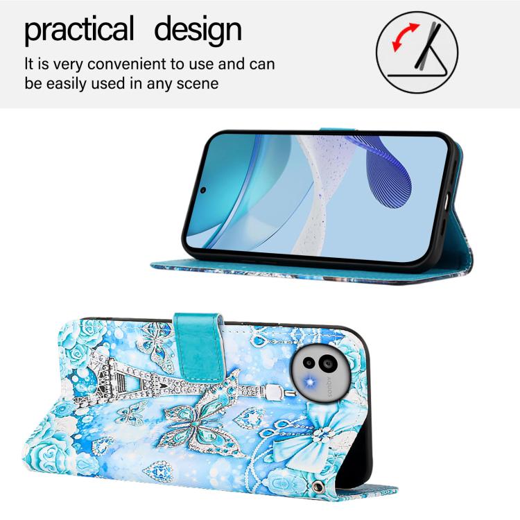 For Sharp Aquos wish6 Colored Drawing Pattern Plain Weave Leather Phone Case
