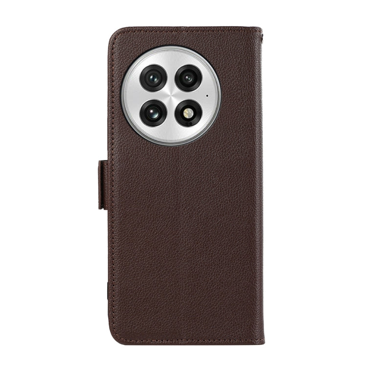 For OnePlus 13 ABEEL Side-Magnetic Litchi Pattern Leather RFID Phone Case