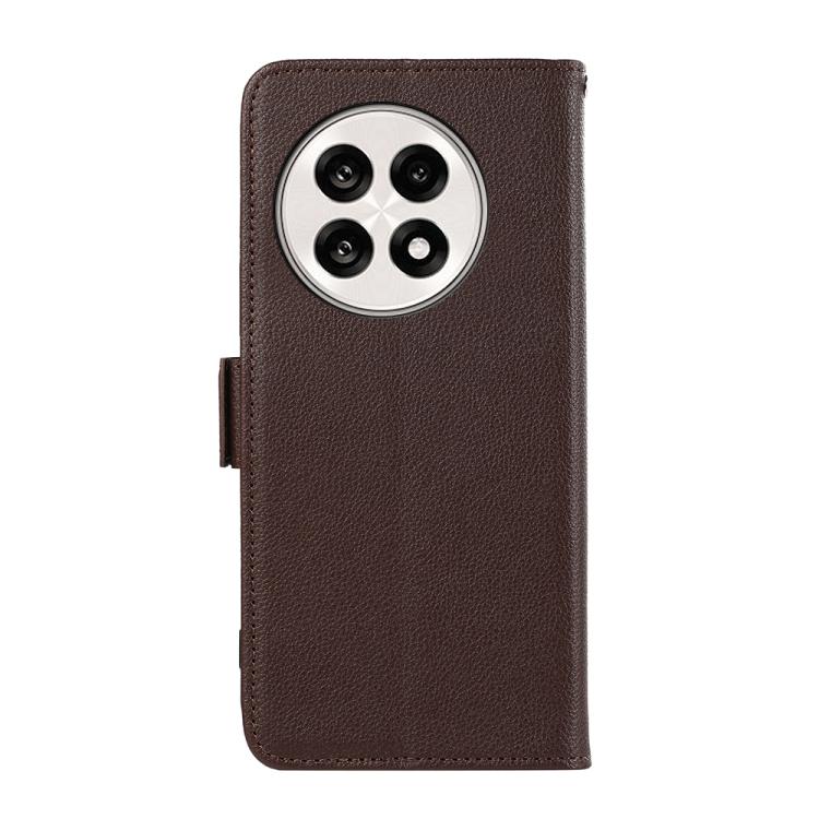 For OnePlus Ace 5 Pro / Ace 5 ABEEL Side-Magnetic Litchi Pattern Leather RFID Phone Case