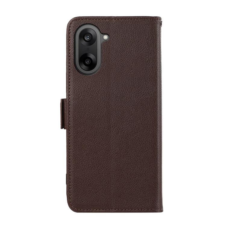 For OnePlus Nord CE5 / Ace 5 Racing ABEEL Side-Magnetic Litchi Pattern Leather RFID Phone Case