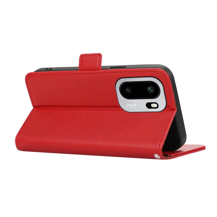 For OnePlus 15R / Ace 6 / Ace 6T ABEEL Side-Magnetic Litchi Pattern Leather RFID Phone Case
