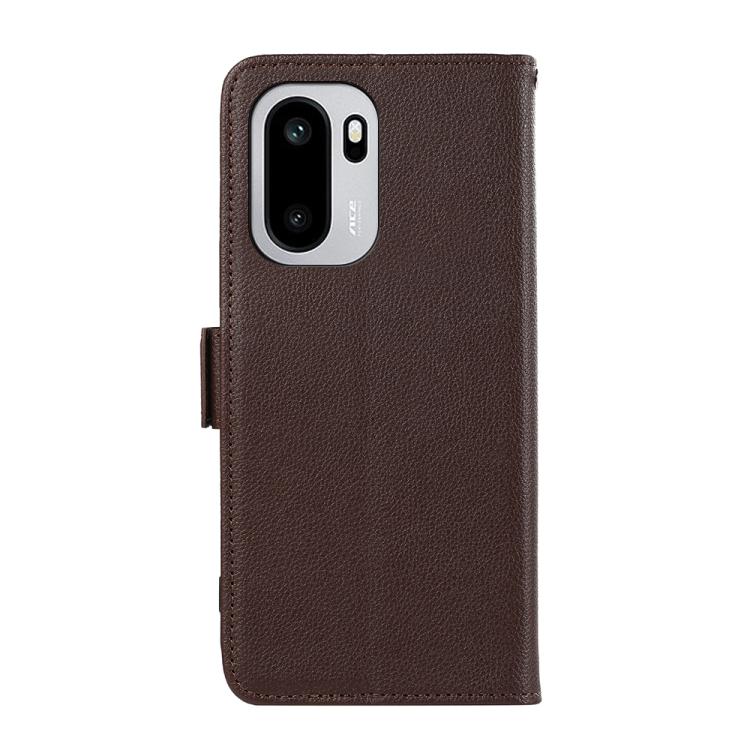For OnePlus 15R / Ace 6 / Ace 6T ABEEL Side-Magnetic Litchi Pattern Leather RFID Phone Case