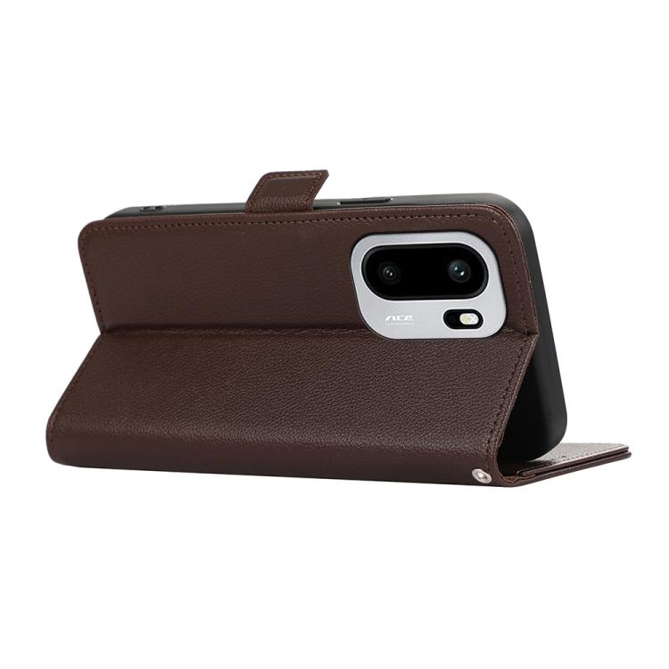 For OnePlus 15R / Ace 6 / Ace 6T ABEEL Side-Magnetic Litchi Pattern Leather RFID Phone Case