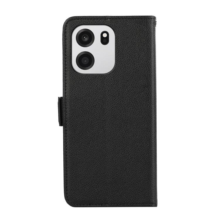For OnePlus Turbo 6 / 6V ABEEL Side-Magnetic Litchi Pattern Leather RFID Phone Case