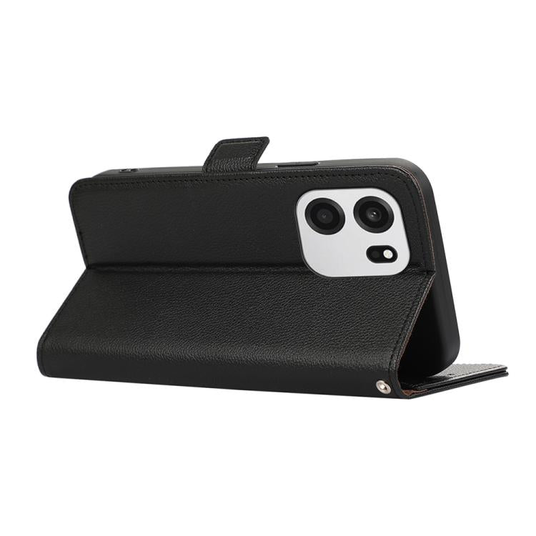 For OnePlus Turbo 6 / 6V ABEEL Side-Magnetic Litchi Pattern Leather RFID Phone Case