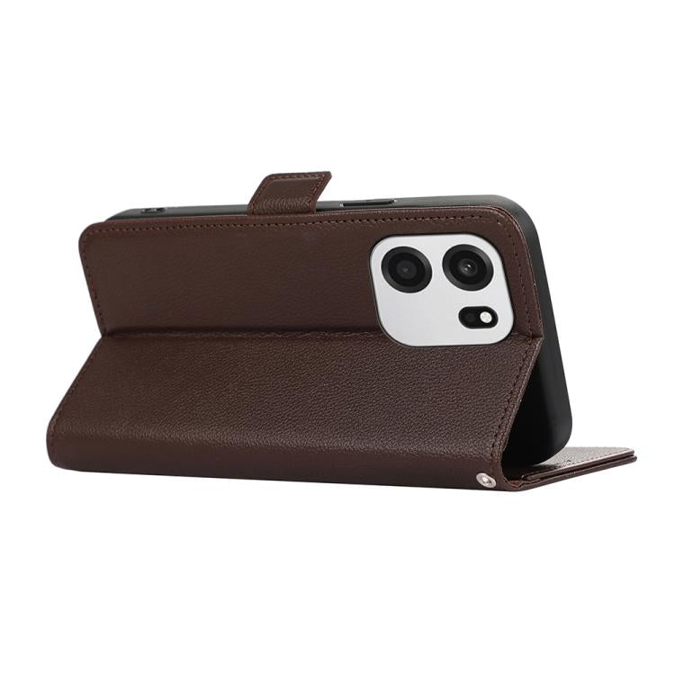For OnePlus Turbo 6 / 6V ABEEL Side-Magnetic Litchi Pattern Leather RFID Phone Case