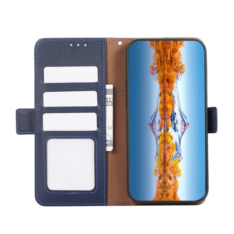 For OnePlus Turbo 6 / 6V ABEEL Side-Magnetic Litchi Pattern Leather RFID Phone Case