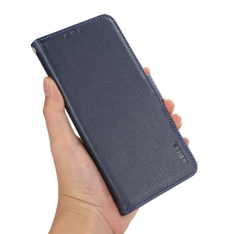 For OnePlus Turbo 6 / 6V ABEEL Side-Magnetic Litchi Pattern Leather RFID Phone Case