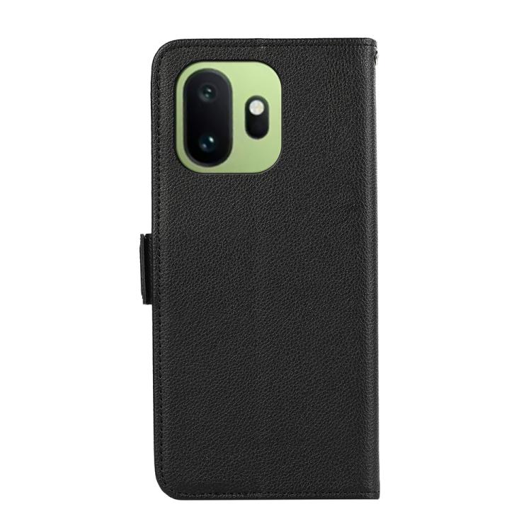 For OnePlus 15T ABEEL Side-Magnetic Litchi Pattern Leather RFID Phone Case