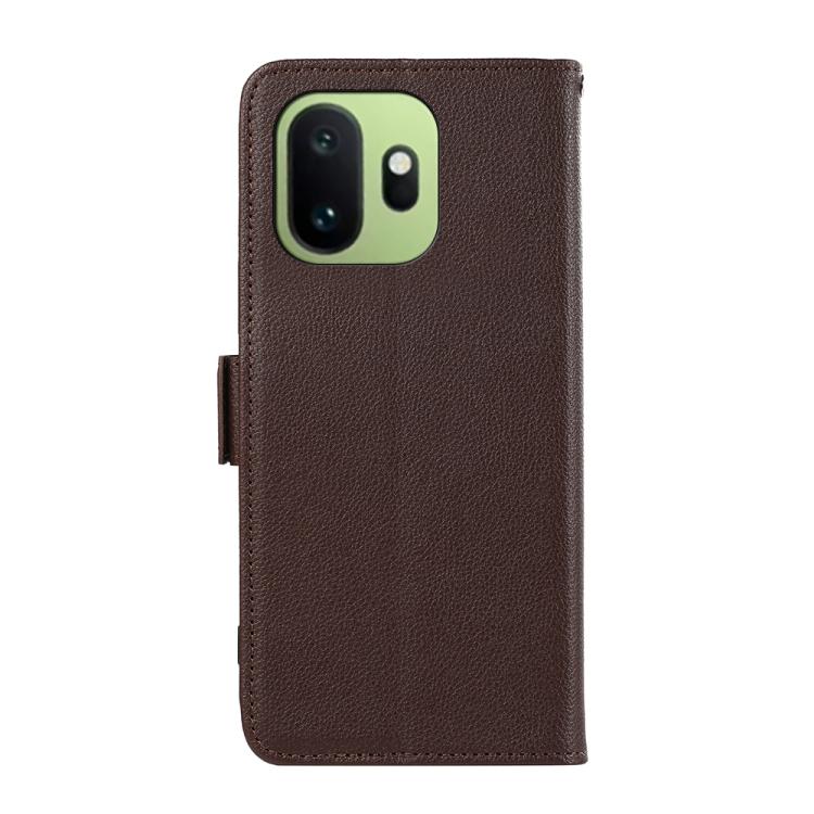 For OnePlus 15T ABEEL Side-Magnetic Litchi Pattern Leather RFID Phone Case