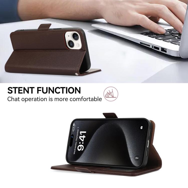 For OnePlus Ace 6 Ultra ABEEL Side-Magnetic Litchi Pattern Leather RFID Phone Case