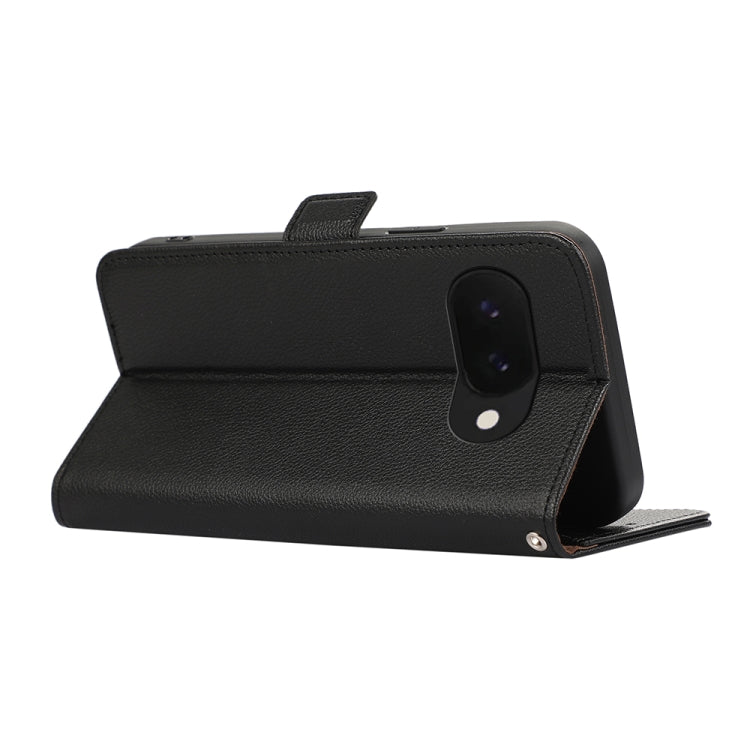 For Google Pixel 9a ABEEL Side-Magnetic Litchi Pattern Leather RFID Phone Case